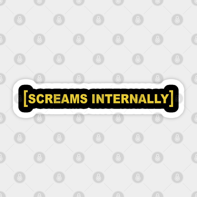 Screams Internally Sticker by KellyCollDesigns